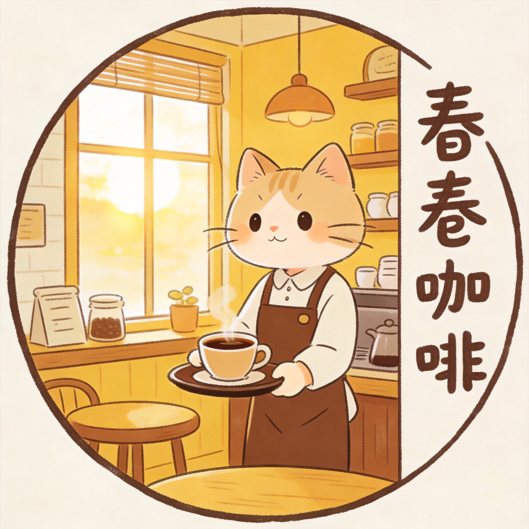 卡拉漫画《清晨的咖啡馆》漫画封面